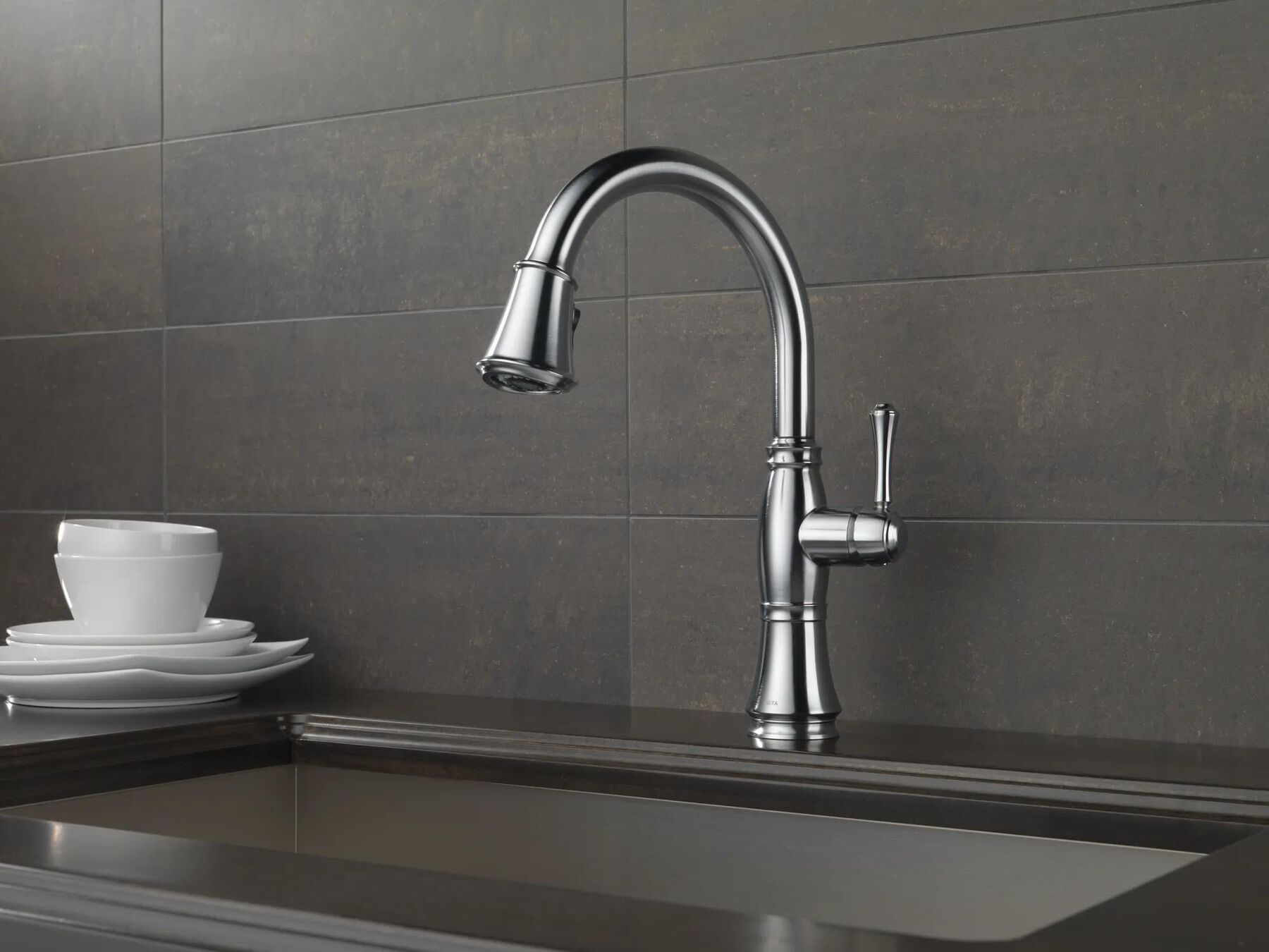Single Handle Pull-Down Kitchen Faucet with ShieldSpray&reg; Technology