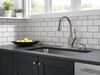 Single Handle Pull-Down Kitchen Faucet with Soap Dispenser and ShieldSpray Technology