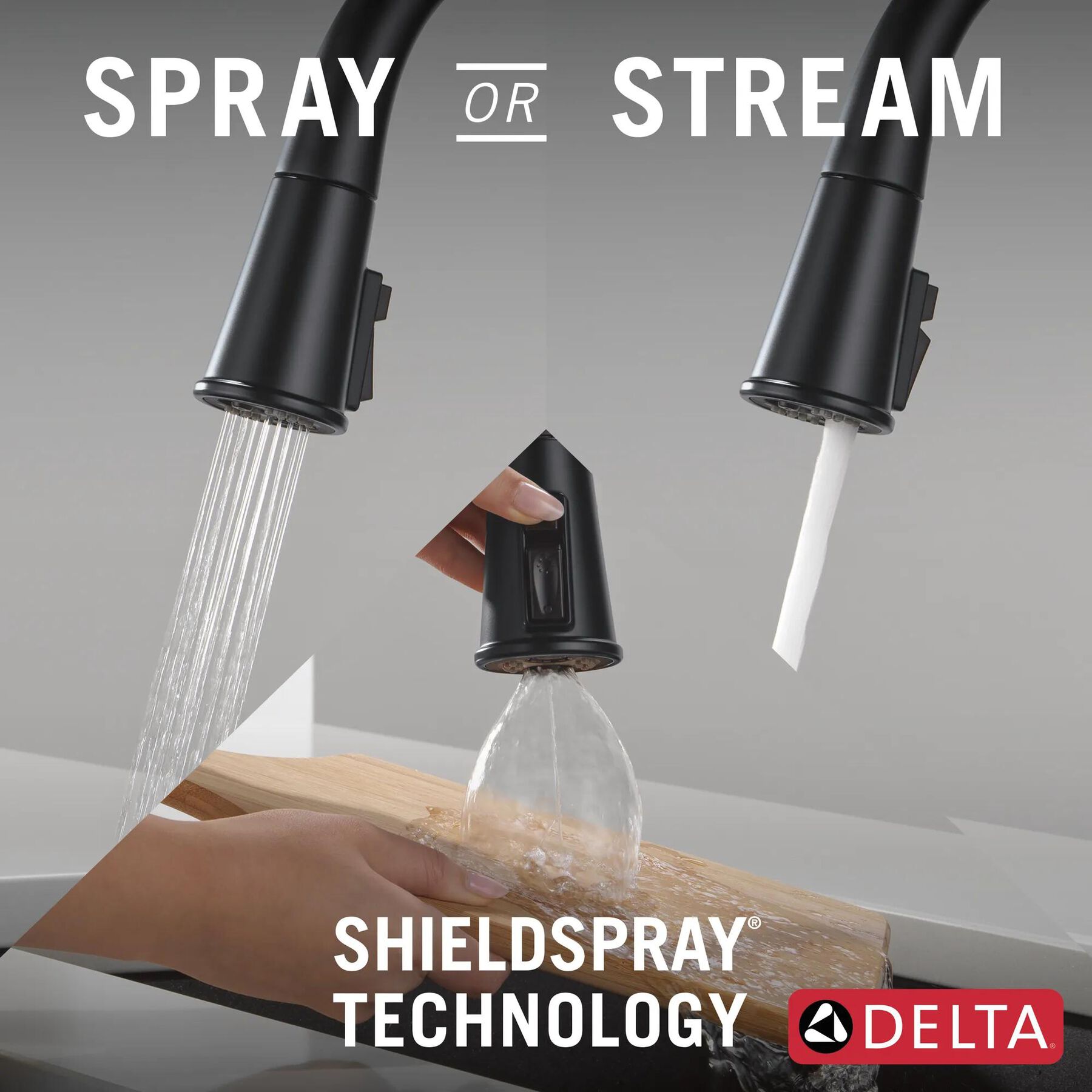 Single Handle Pull-Down Kitchen Faucet With ShieldSpray&reg;&nbsp;Technology in Matte Black (Recertified)