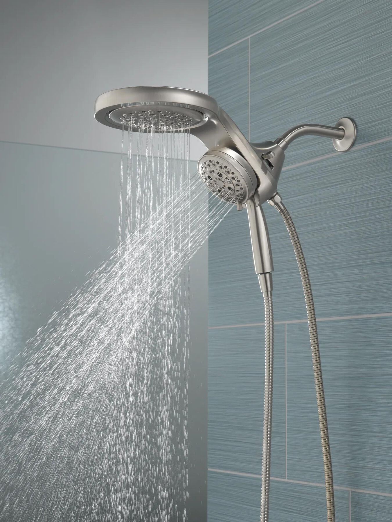 HydroRain&reg; H<sub>2</sub>Okinetic&reg; 5-Setting Two-in-One Shower Head