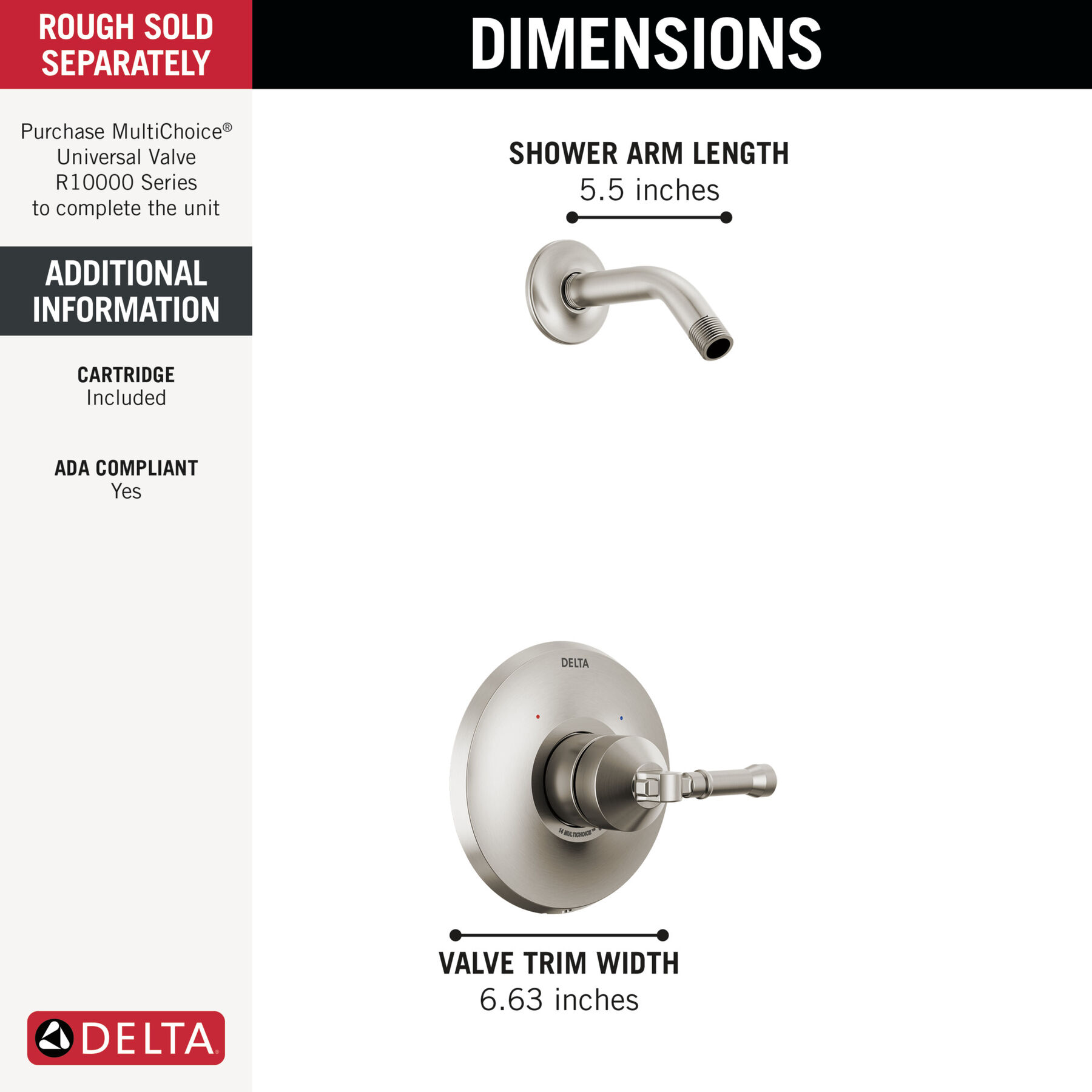 14 Series Shower Trim - Less Head