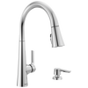 Single Handle Pull-Down Kitchen Faucet with Soap Dispenser and ShieldSpray&reg; Technology