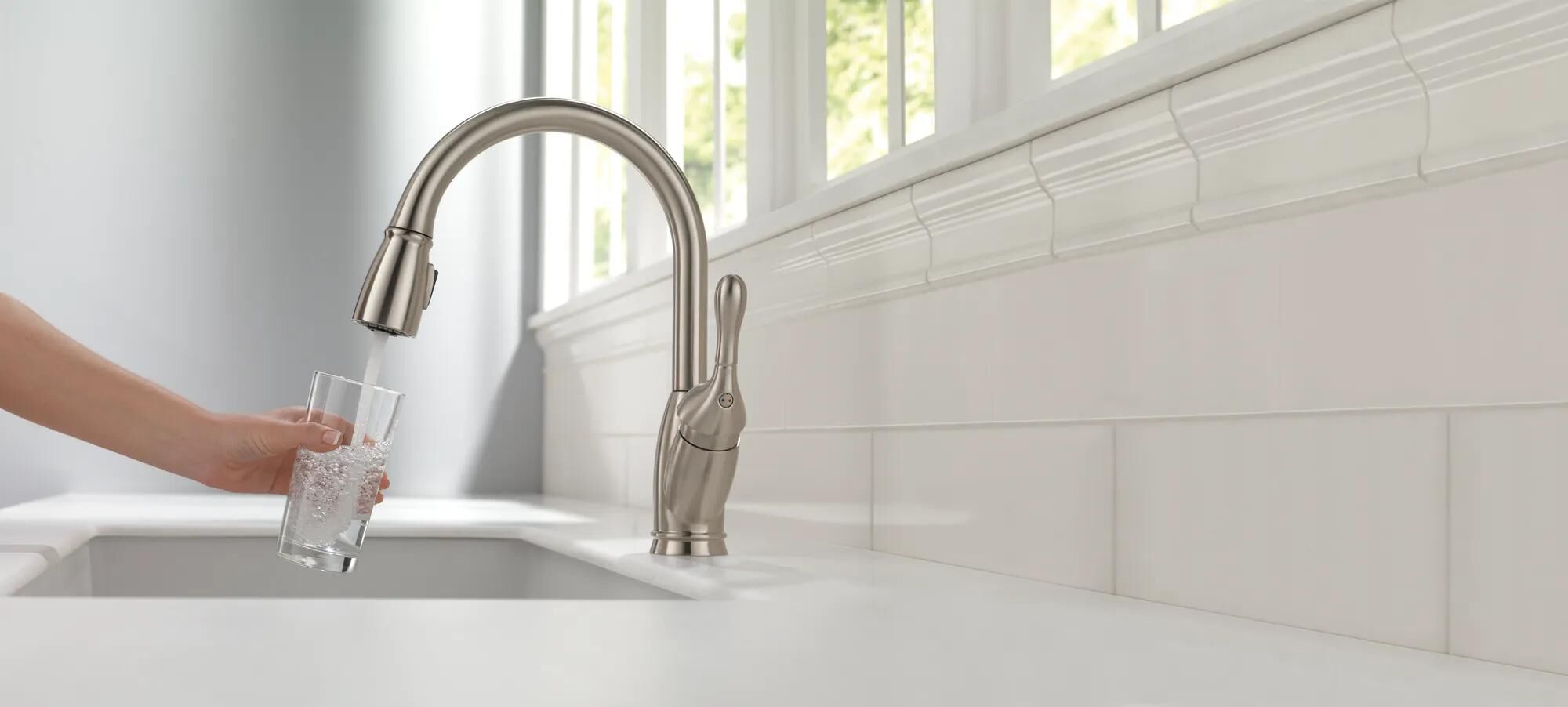 Pull Down Kitchen Faucet with High Flow Filtration System in