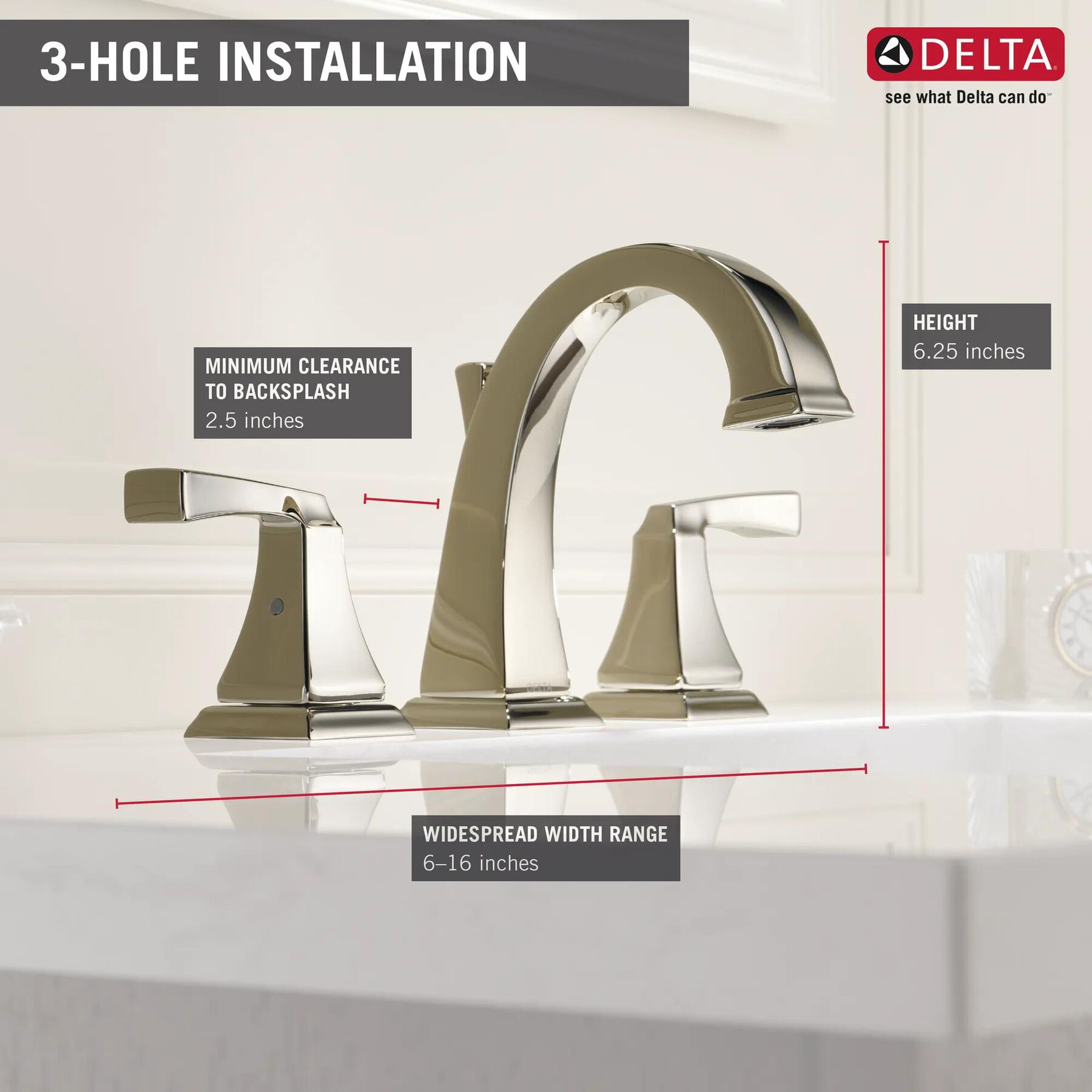 Two Handle Widespread Bathroom Faucet