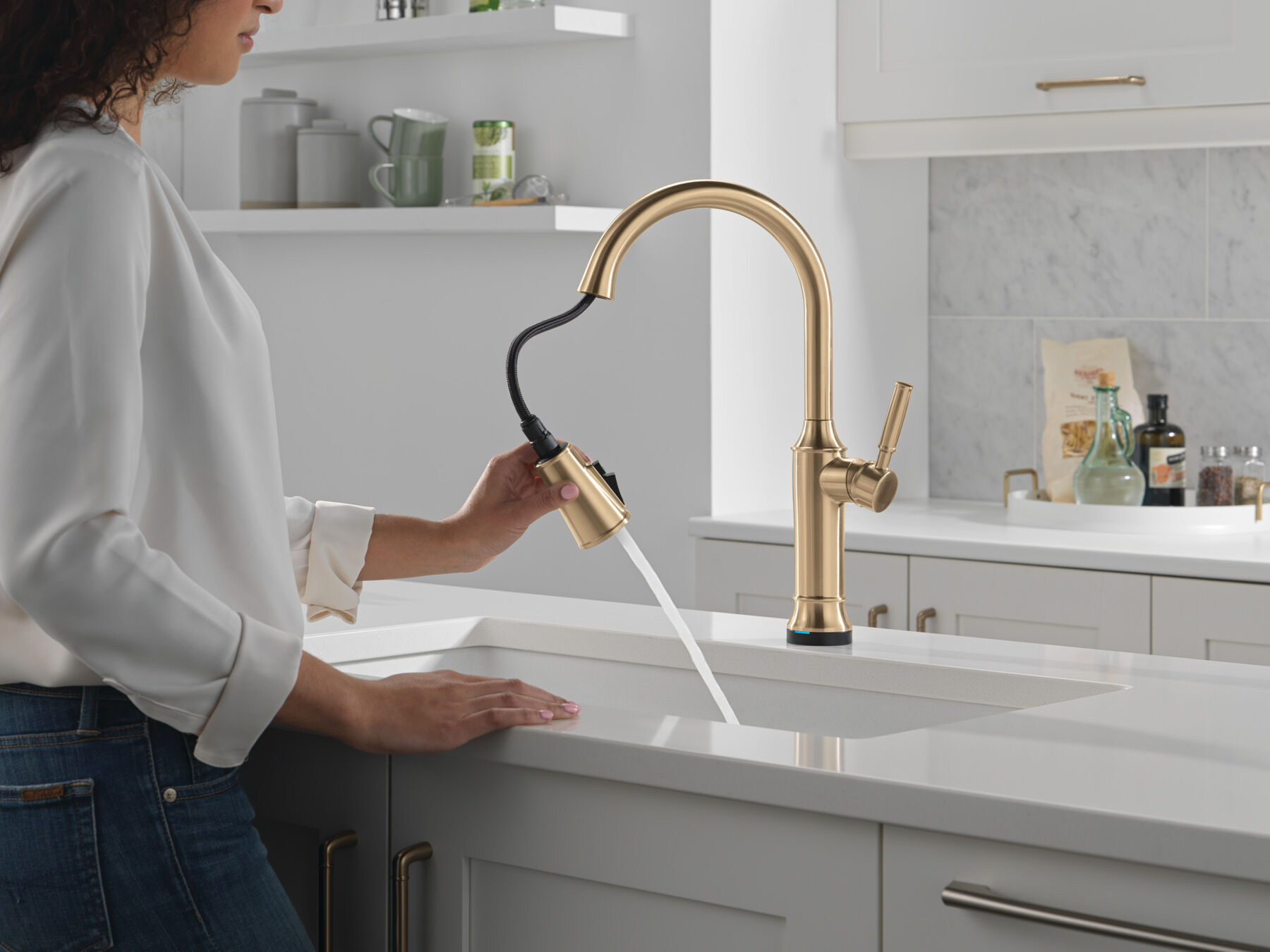 Pull-Down Kitchen Single Handle with Soap Dispenser Bundle