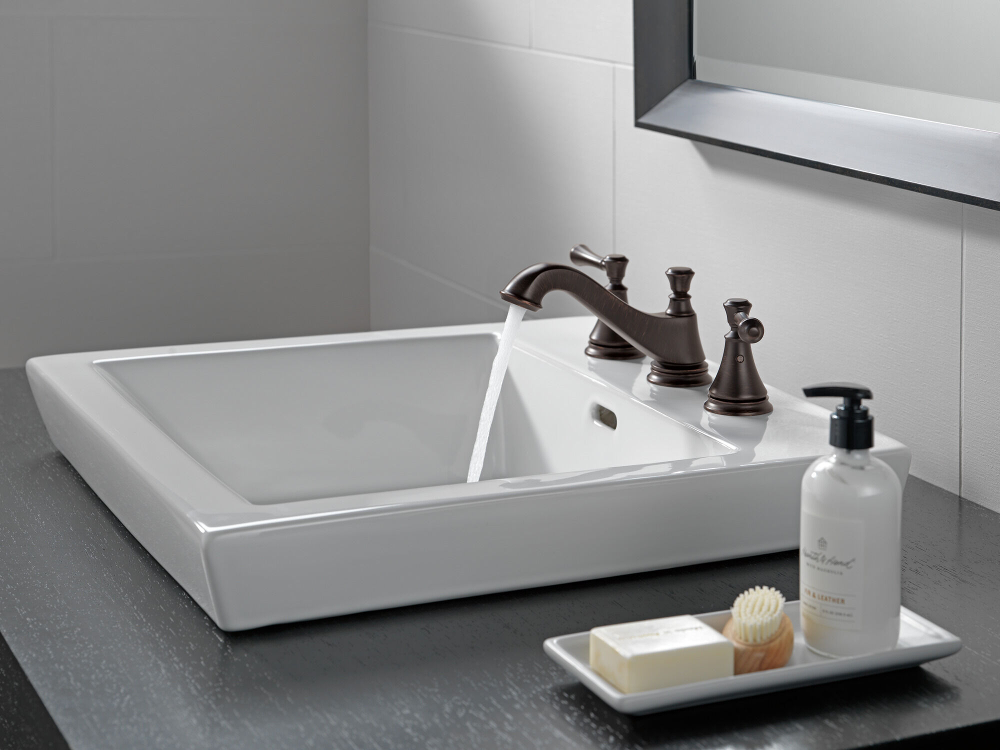 Metal Lever Handle Set - Deck Mount Bathroom & Bidet in Venetian