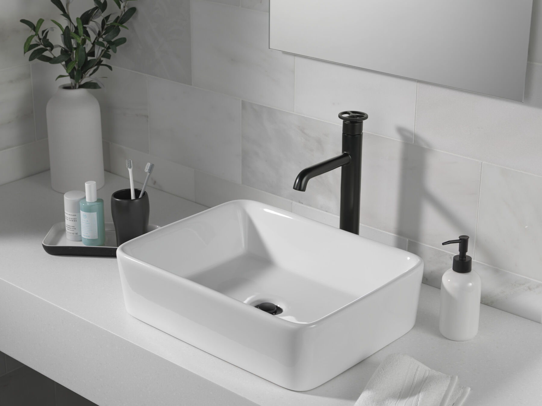 Single Handle Vessel Bathroom Faucet