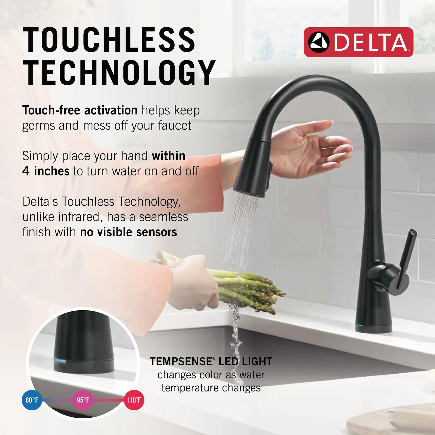 Single Handle Pull-Down Touch<sub>2</sub>O&reg; Technology Kitchen Faucet with Touchless Technology (Recertified)
