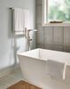 Single Handle Floor Mount Tub Filler Trim with Hand Shower