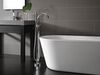 Contemporary Single Handle Floor Mount Tub Filler with Hand Shower