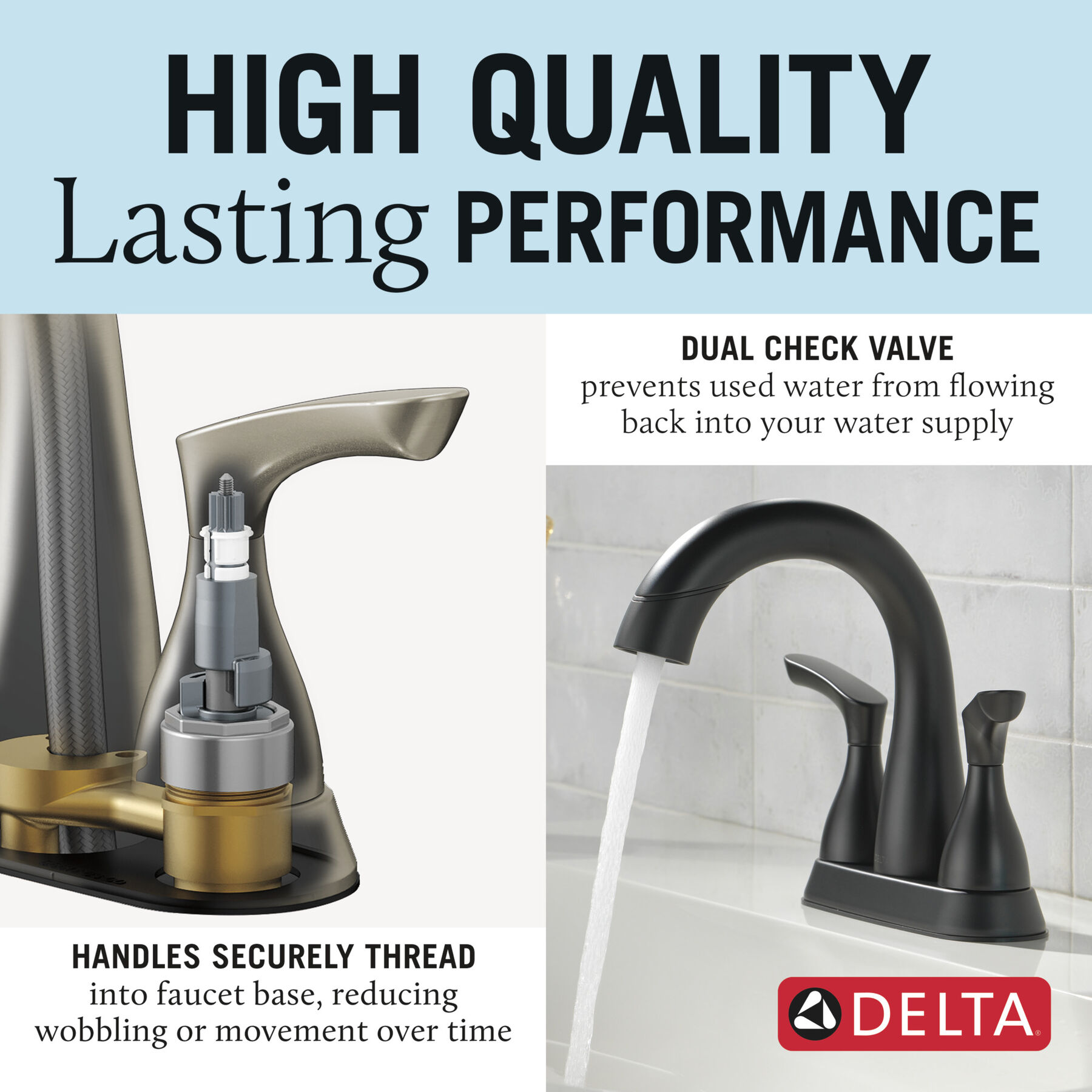 Two Handle Centerset Bathroom Faucet (Recertified)