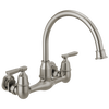 Two Handle Wall Mounted Kitchen Faucet (Recertified)