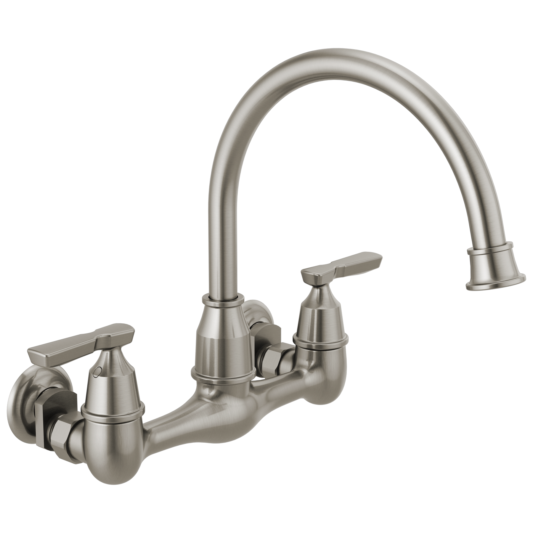 Two Handle Wall Mounted Kitchen Faucet (Recertified)