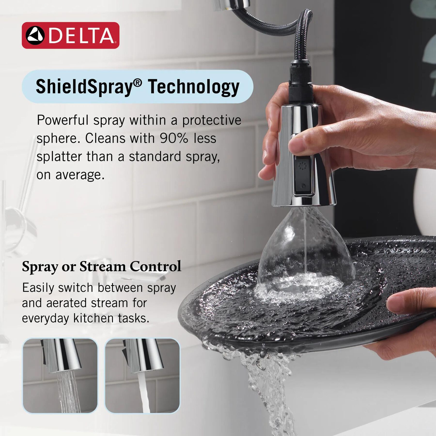 Single Handle Pull-Down Kitchen Faucet with Soap Dispenser and ShieldSpray&reg; Technology