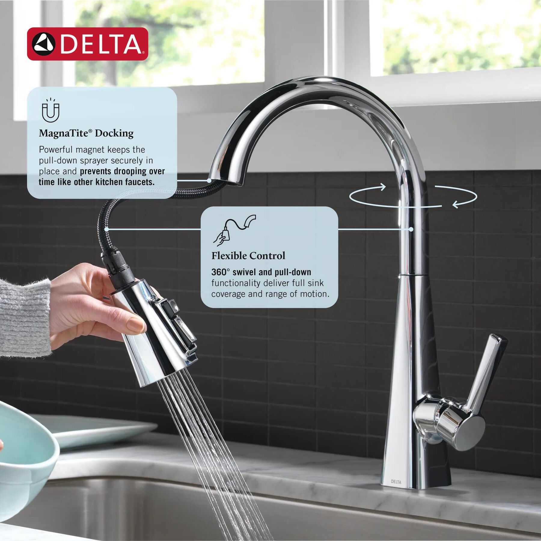 Single-Handle Pull-Down Kitchen Faucet