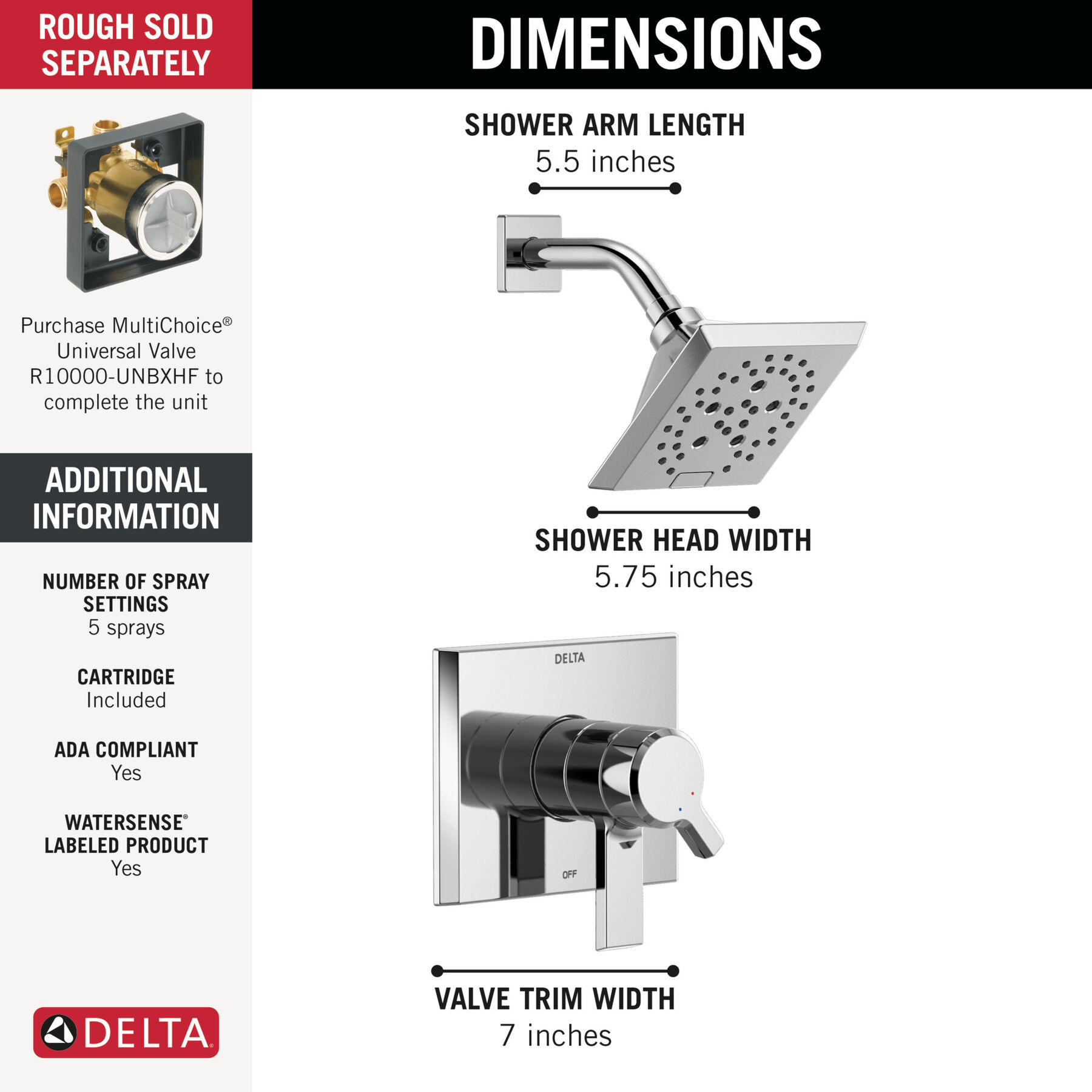 Monitor&reg; 17 Series H<sub>2</sub>Okinetic&reg; Shower Trim