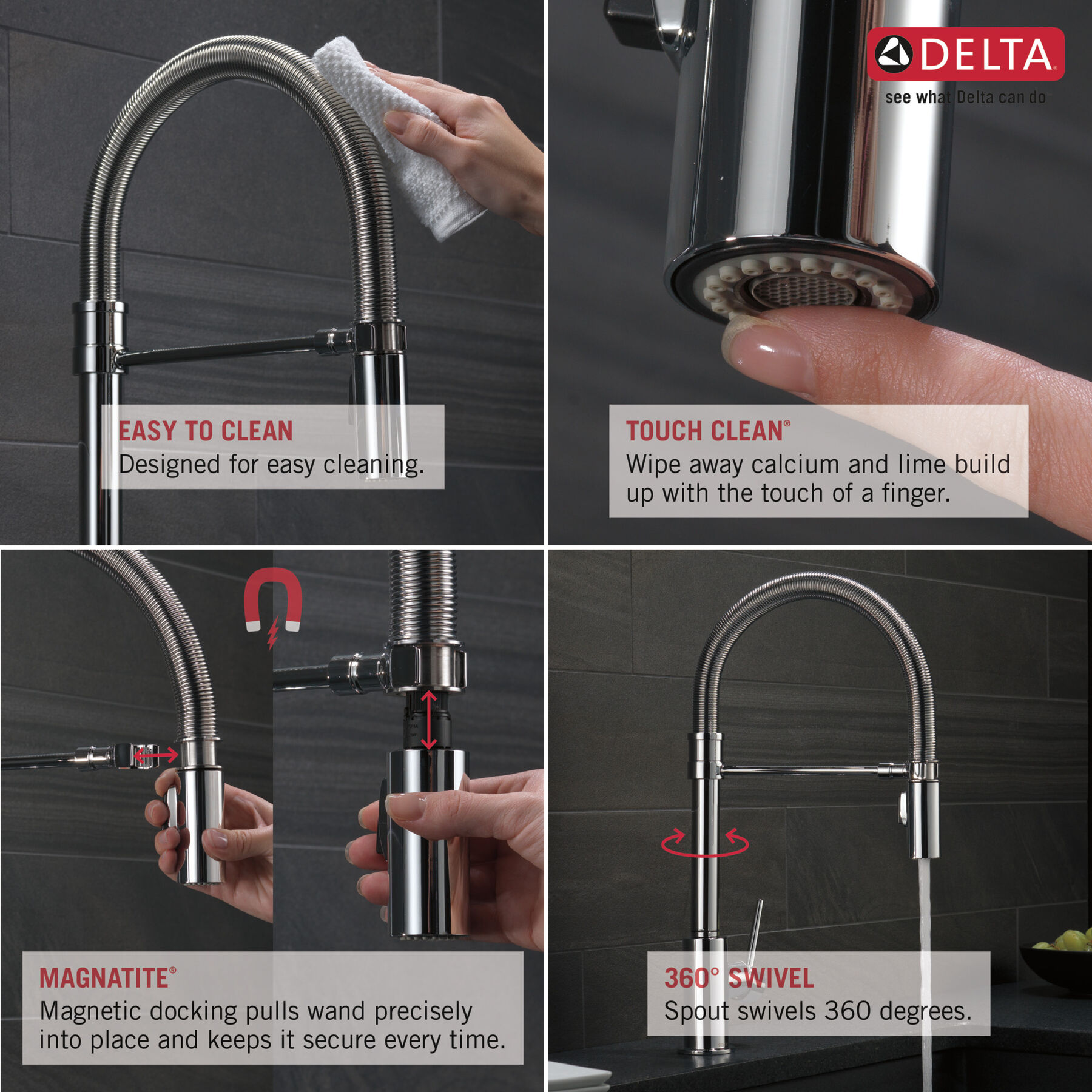Single-Handle Pull-Down Spring Kitchen Faucet (Recertified)