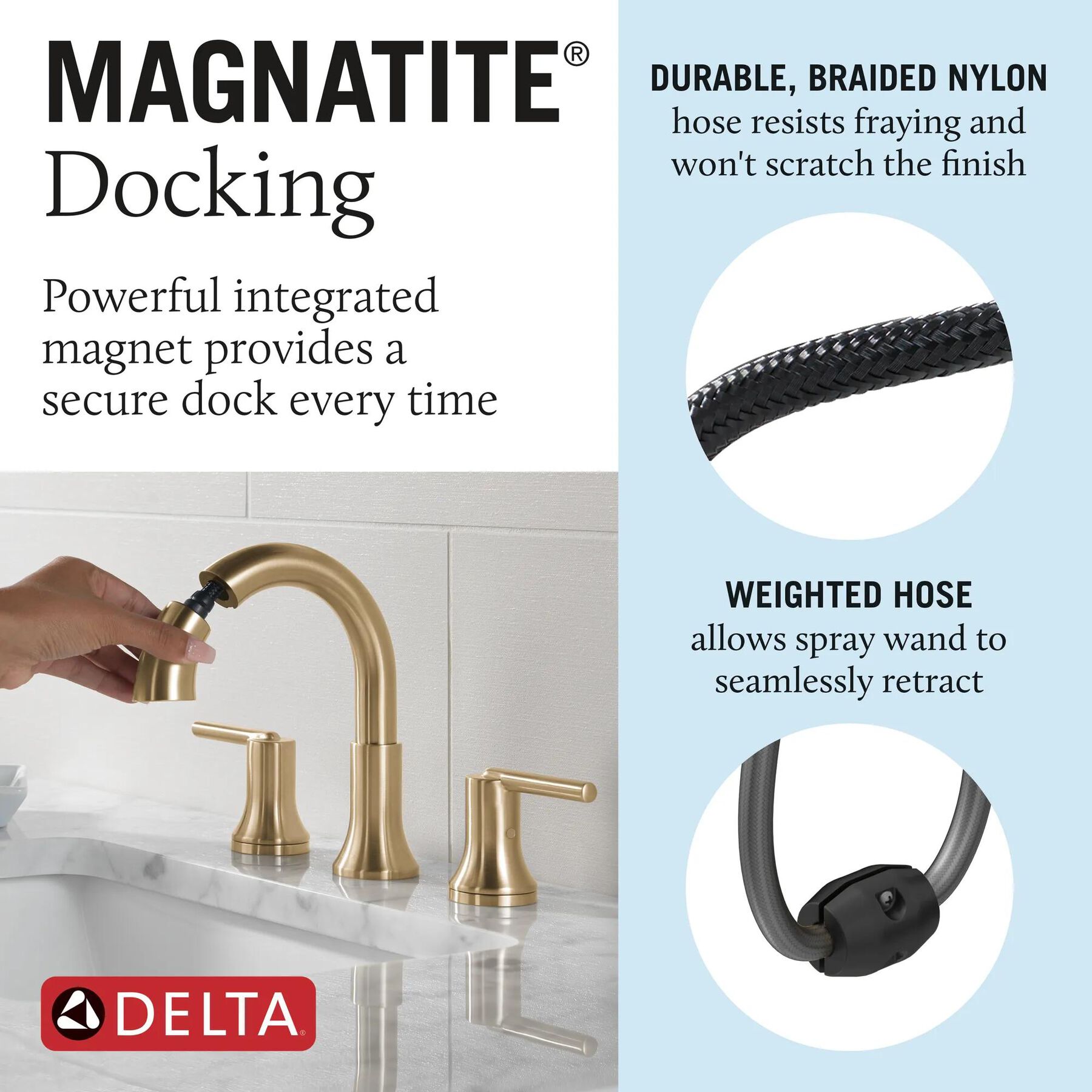 Two Handle Widespread Pull Down Bathroom (Recertified)