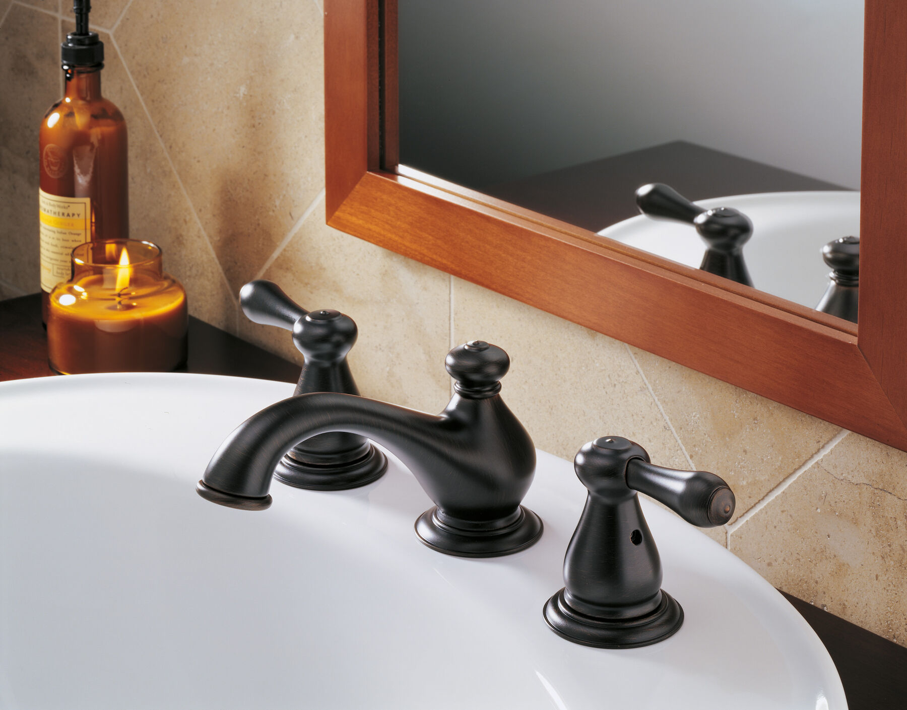 Two Handle Widespread Lavatory - Metal Pop-Up