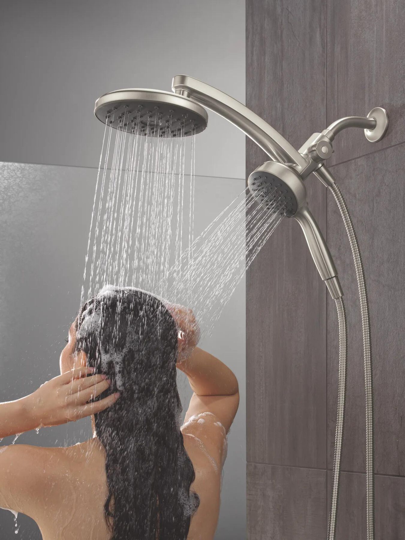 PivotPro&trade; 3-in-1 Combination Shower with TouchClean&reg; Spray Face
