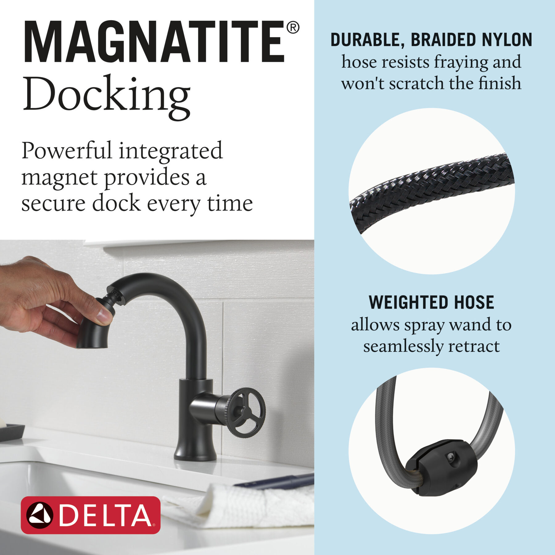 Single Handle Pull Down Bathroom Faucet (Recertified)