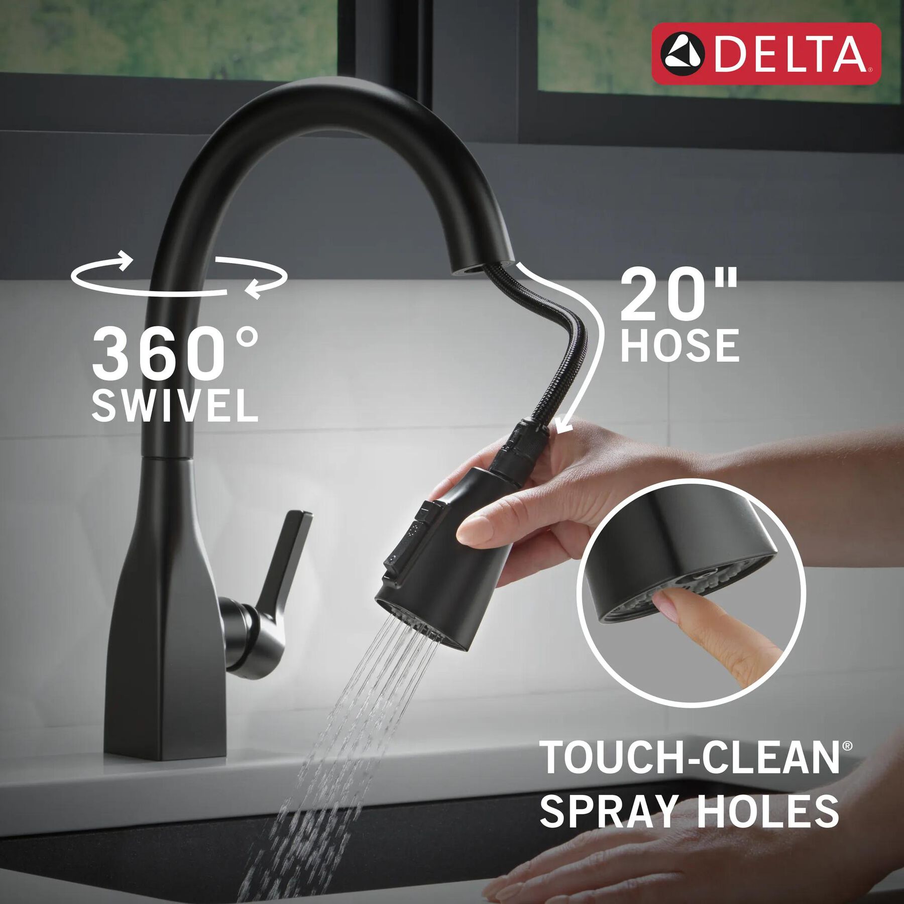 Single Handle Pull-Down Kitchen Faucet With ShieldSpray&reg; Technology