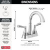 Two Handle Centerset Bathroom Faucet (Recertified)