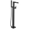 Single Handle Floor Mount Channel Spout Tub Filler Trim with Hand Shower