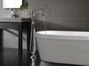 Contemporary Single Handle Floor Mount Tub Filler with Hand Shower