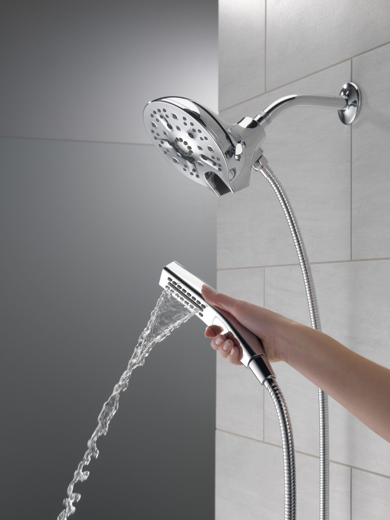 In2ition&reg; H<sub>2</sub>Okinetic&reg; 5-Setting Two-in-One Shower (Recertified)