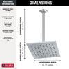 Raincan with Shower Arm Bundle - Square