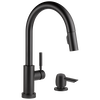 Single Handle Pull-Down Kitchen Faucet with Touch<sub>2</sub>O&reg; Technologyand Soap Dispenser