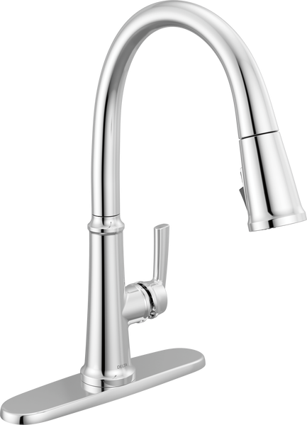 Single Handle Kitchen Pull-Down in Chrome 19864-DST | Delta Faucet