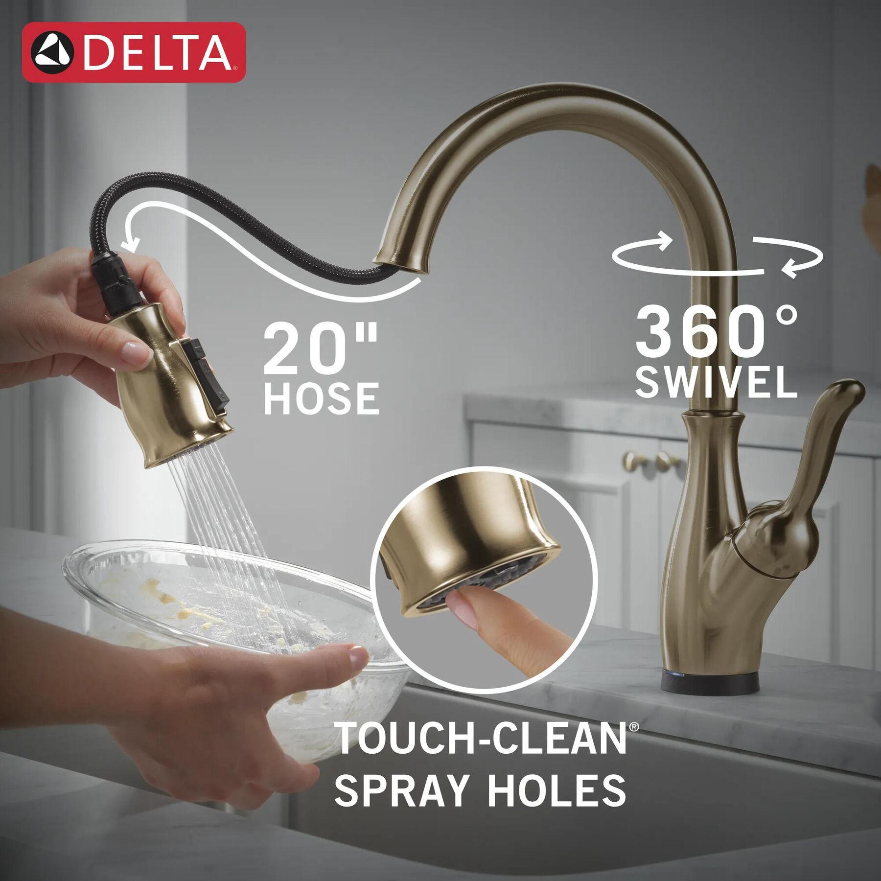 Touch2O Pull-Down Kitchen with Soap Disp Bundle