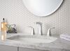 Two Handle Widespread Bathroom Faucet - Metal Pop-Up