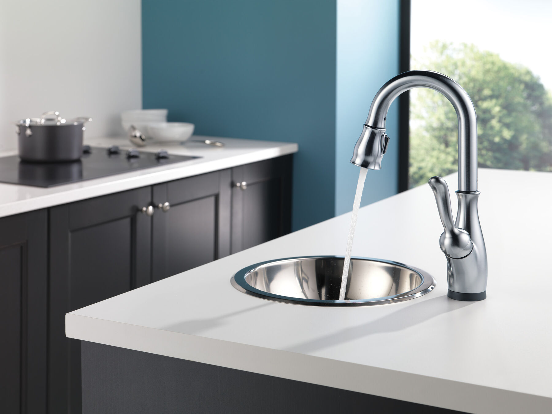 Single Handle Pull-Down Bar / Prep Faucet with Touch<sub>2</sub>O&reg; Technology