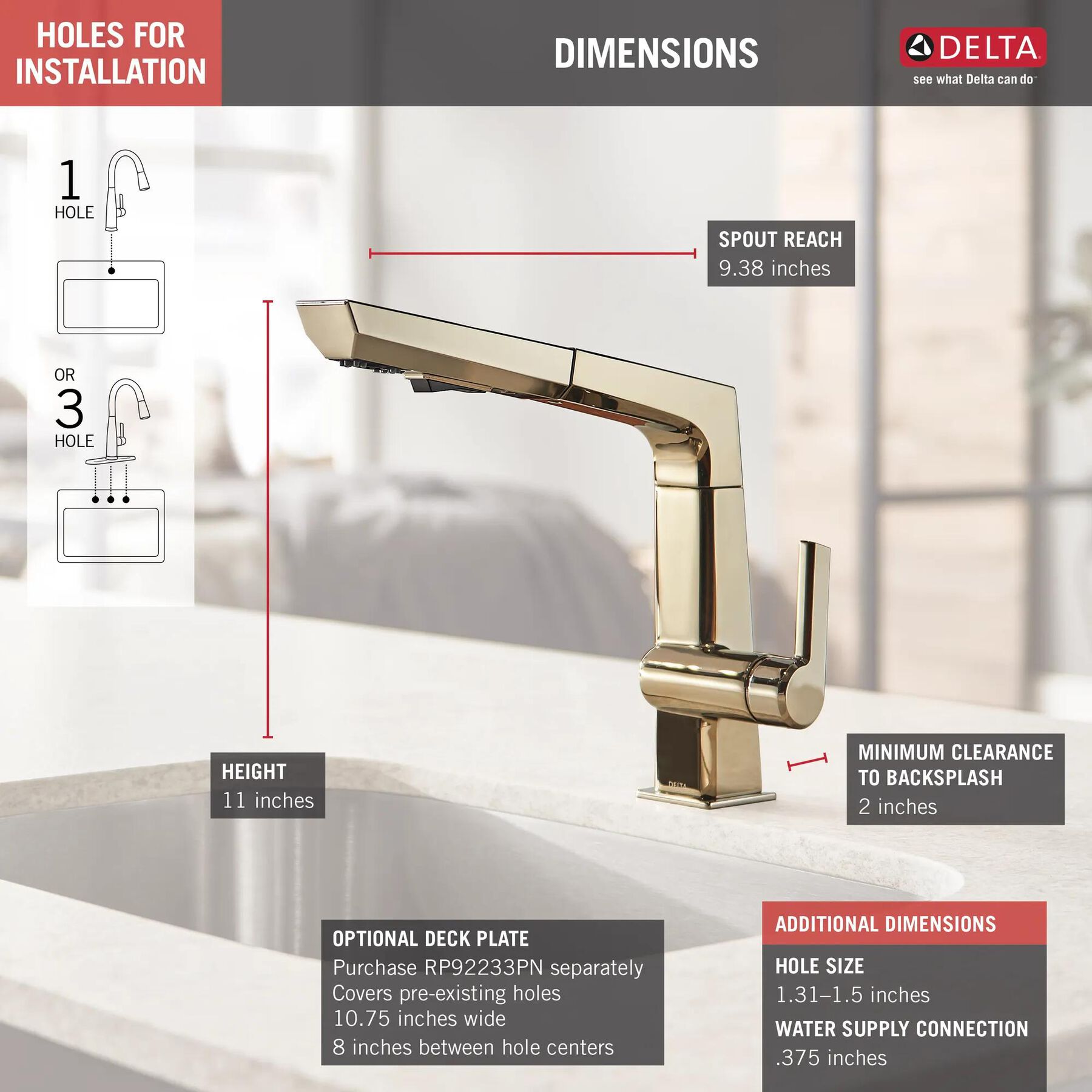 Single Handle Pull Out Kitchen Faucet