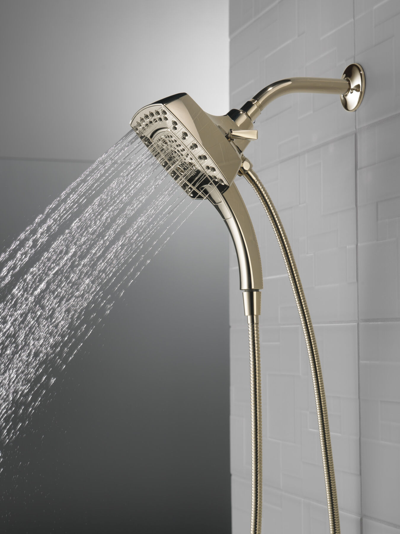 H<sub>2</sub>Okinetic&reg; In2ition&reg; 5-Setting Two-in-One Shower