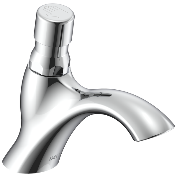 Single Hole Metering Slow-Close Bathroom Faucet in Chrome 87T104