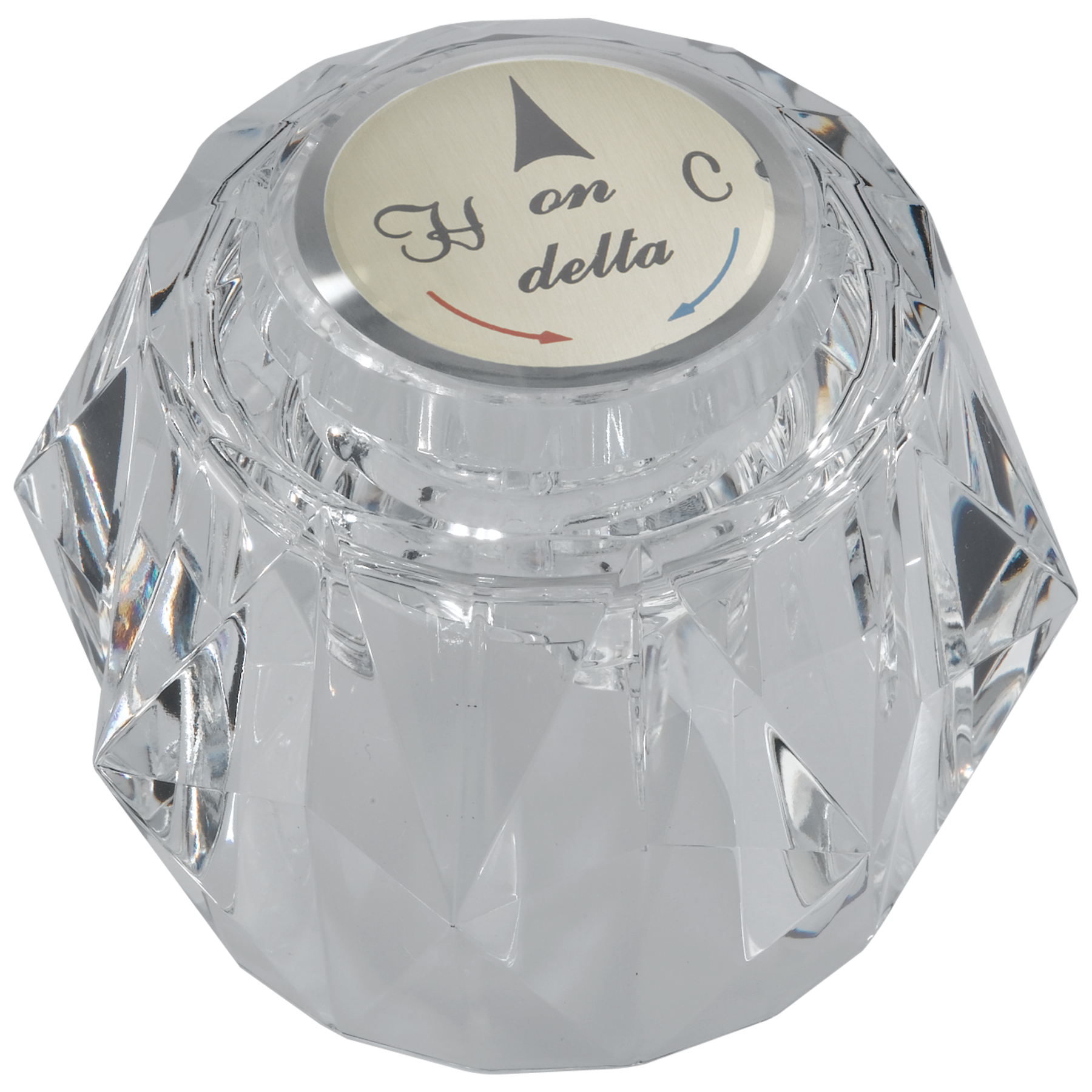 Clear Knob Handle w/Button and Screw (Recertified)