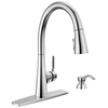 Single Handle Pull-Down Kitchen Faucet with Soap Dispenser and ShieldSpray Technology