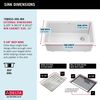 30&rdquo; Granite Composite Workstation Kitchen Sink Undermount Single Bowl with WorkFlow&trade; Ledge and Accessories in White