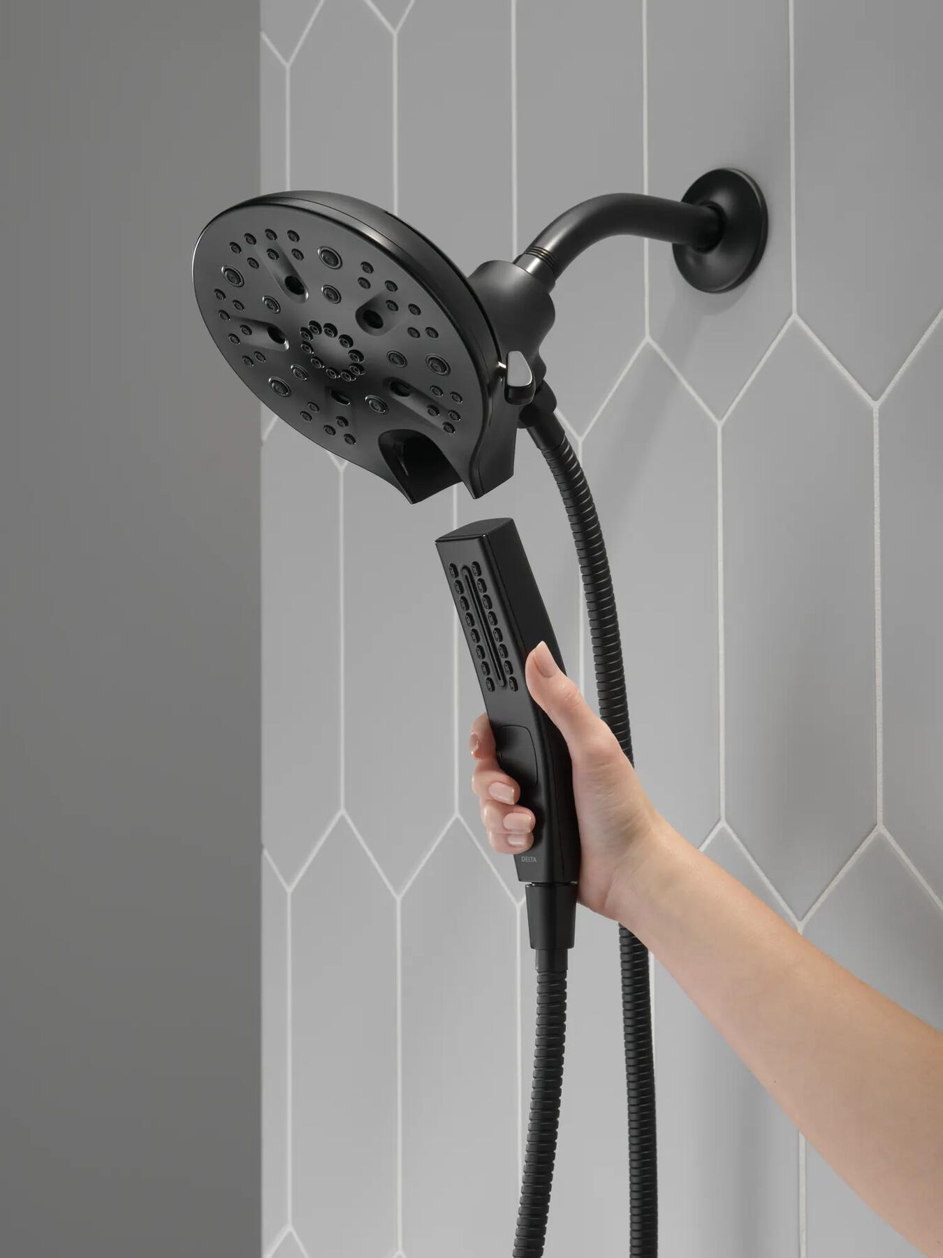 In2ition&reg; H<sub>2</sub>Okinetic&reg; 5-Setting Two-in-One Shower