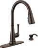 Single Handle Pull-Down Kitchen Faucet with Soap Dispenser and ShieldSpray&reg; Technology (Recertified)