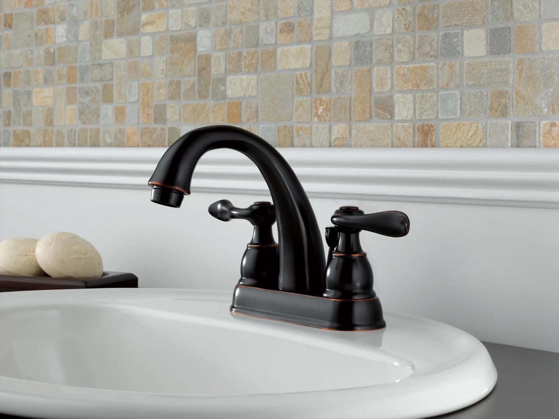 Two Handle Centerset Bathroom Faucet