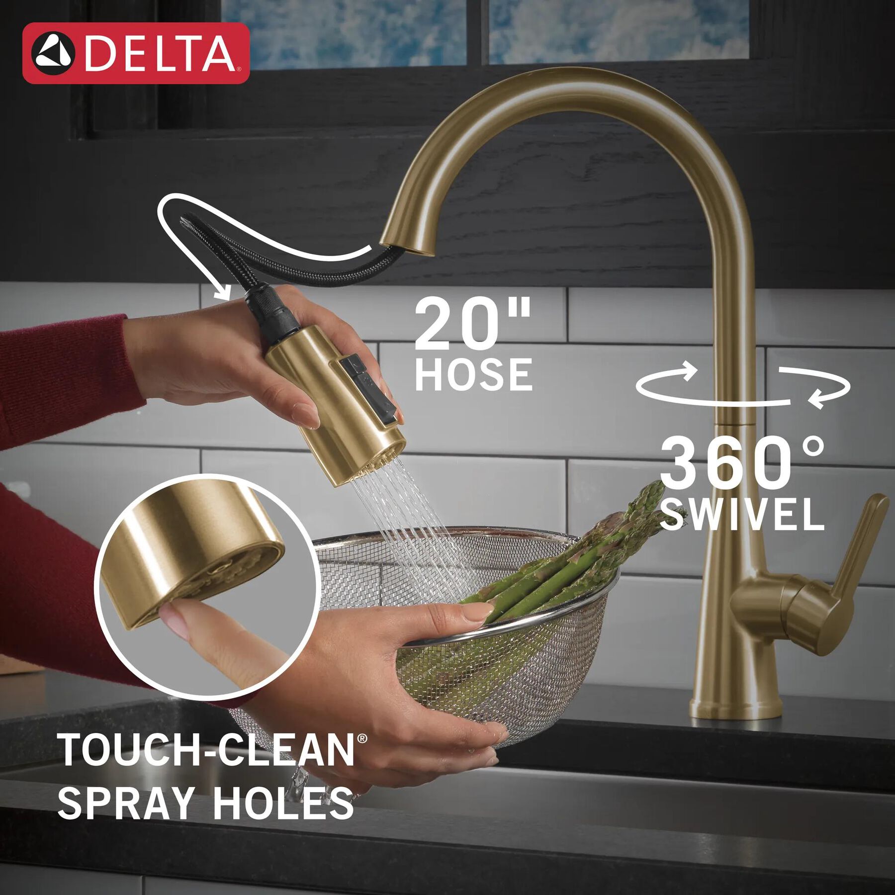 Pull-Down Kitchen Faucet w/Soap (Recertified)