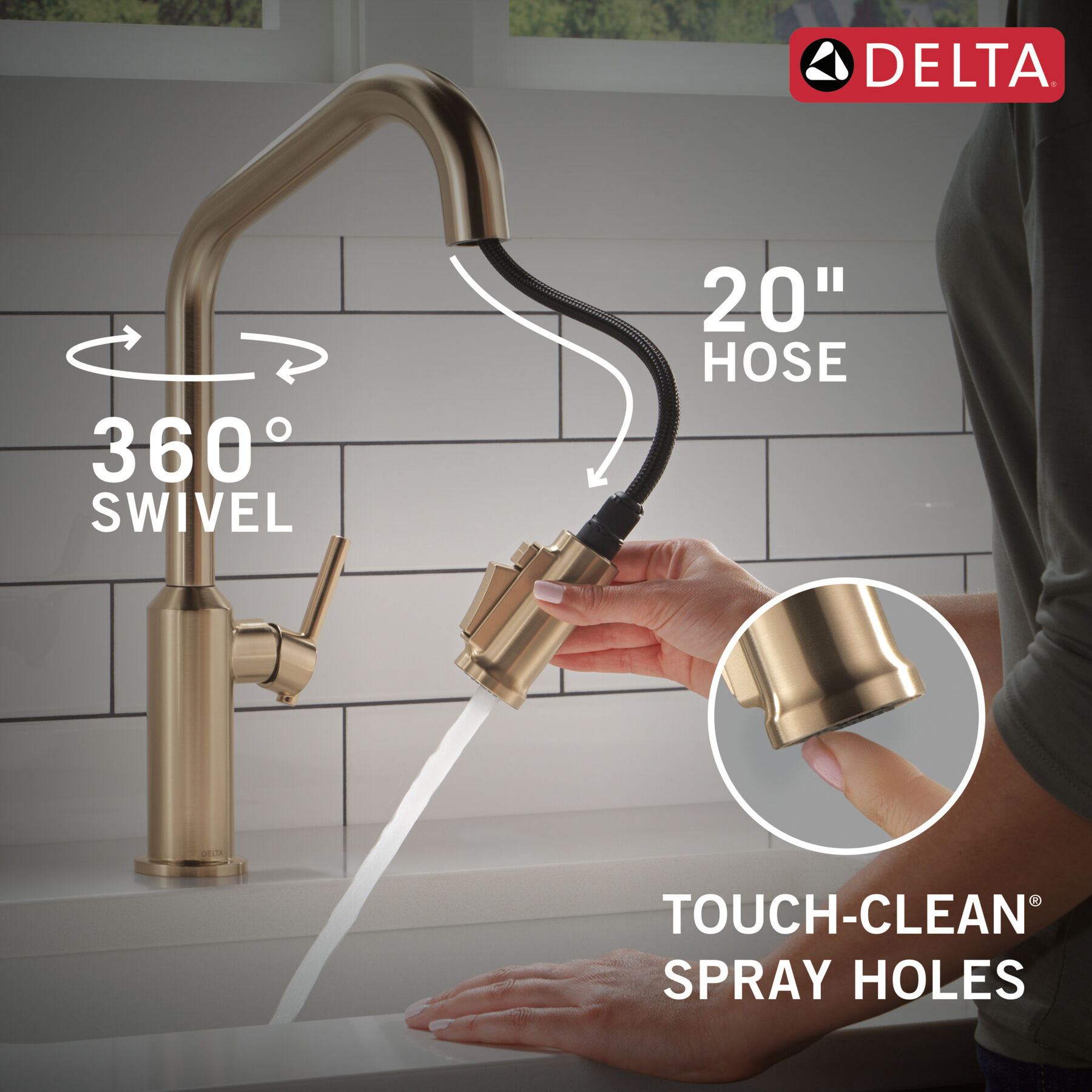 Single Handle Pull-Down Kitchen Faucet