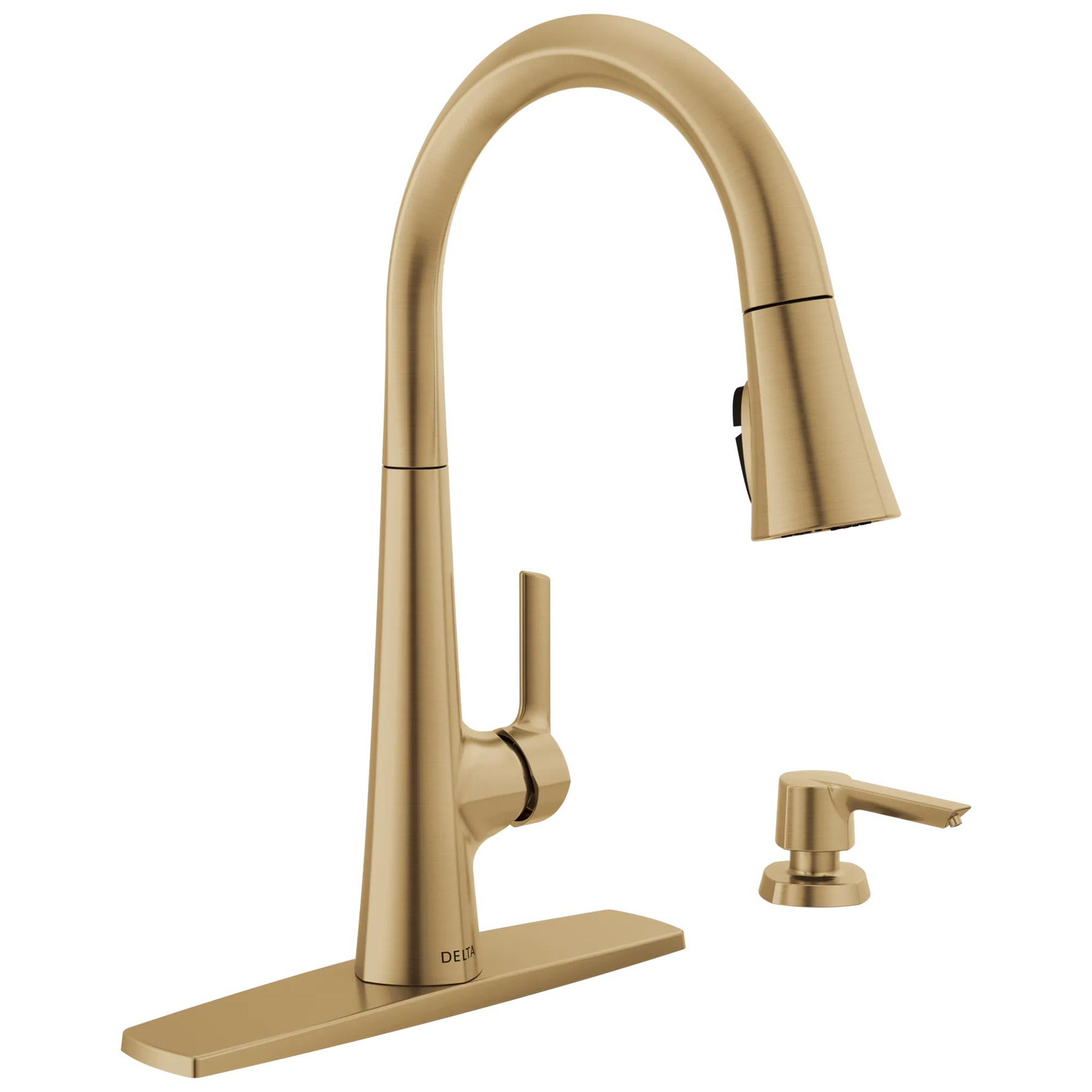 Single Handle Pull-Down Kitchen Faucet with Soap Dispenser and ShieldSpray&reg; Technology