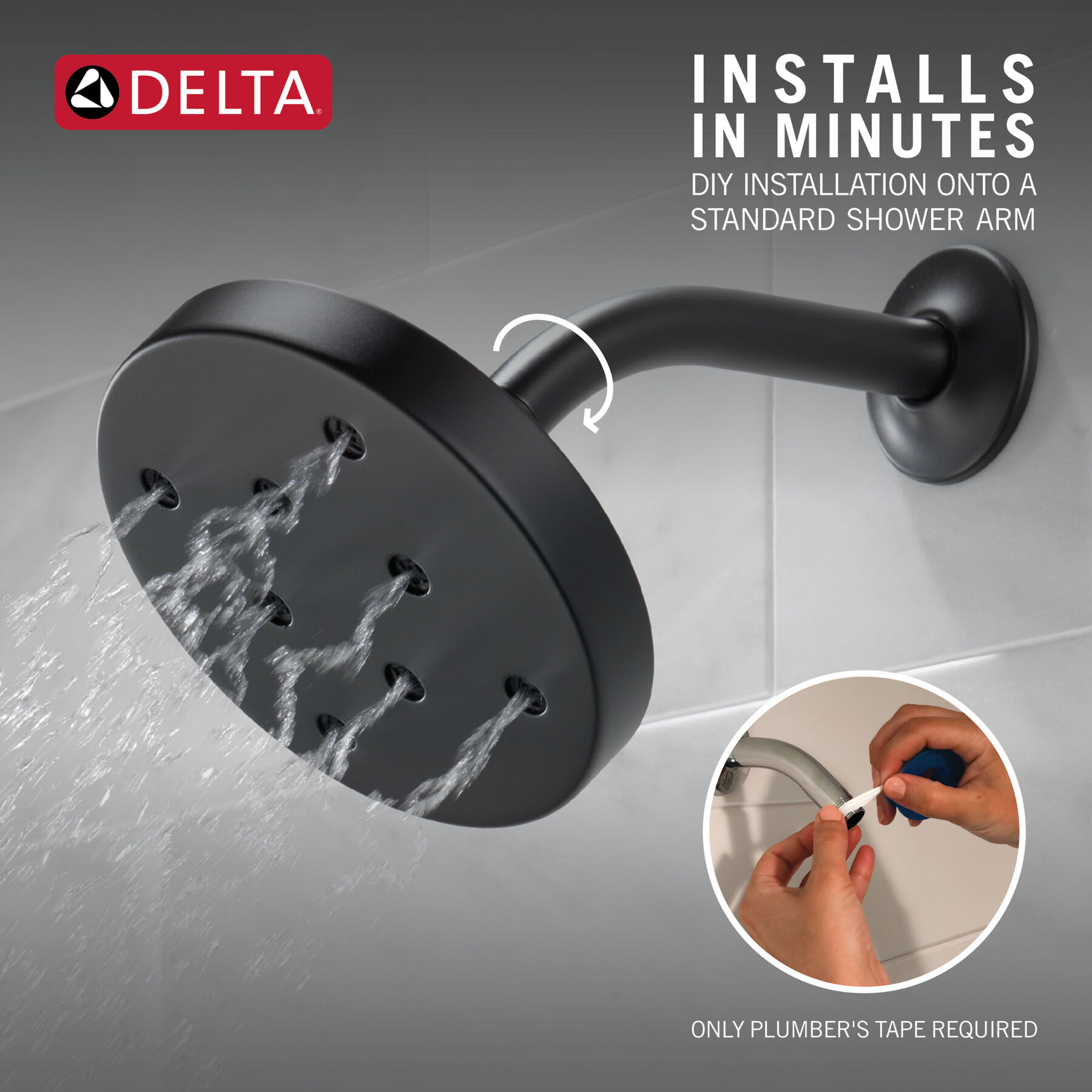 H<sub>2</sub>Okinetic&reg; Single-Setting Metal Raincan Shower Head