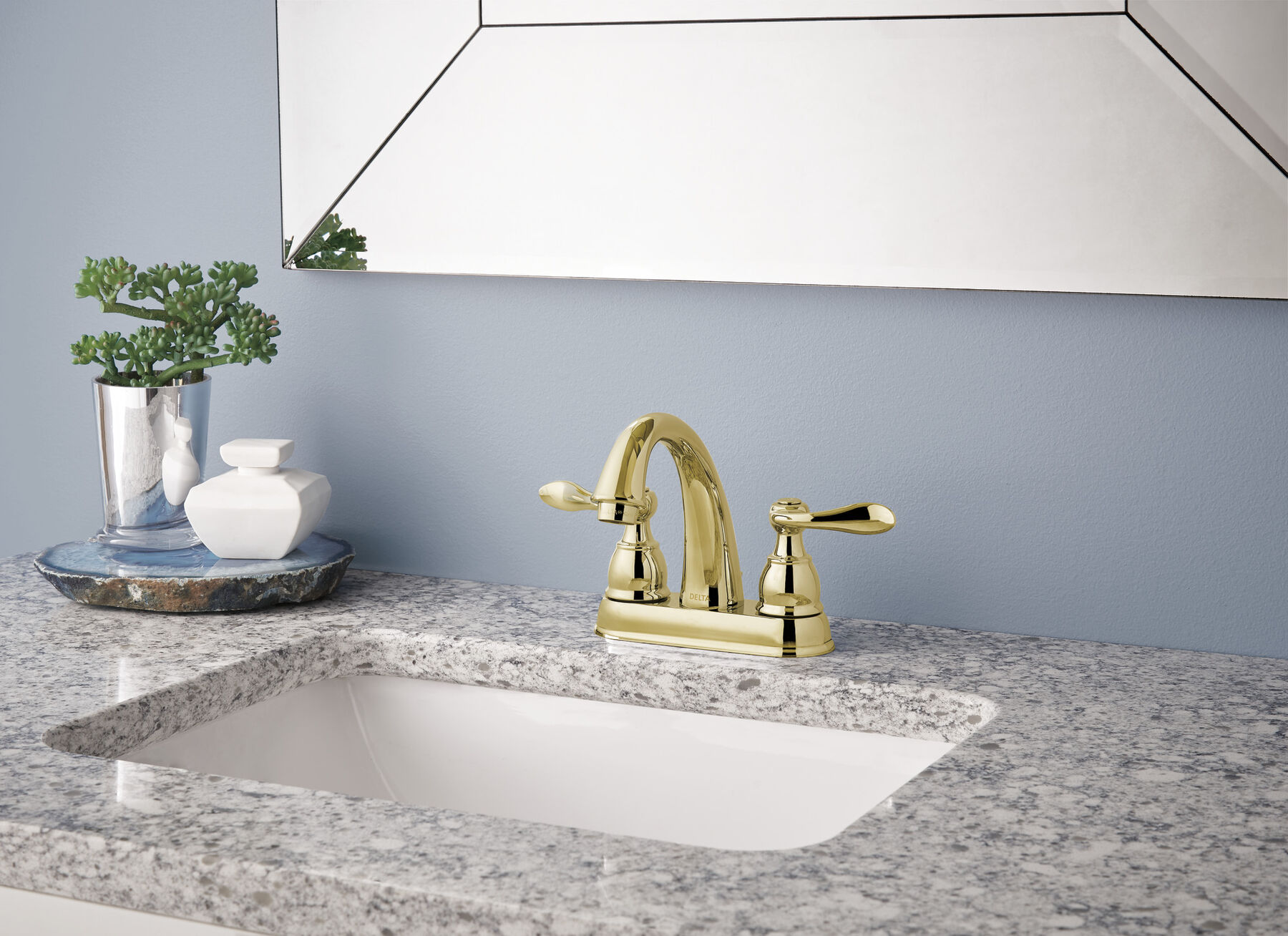 Two Handle Centerset Bathroom Faucet